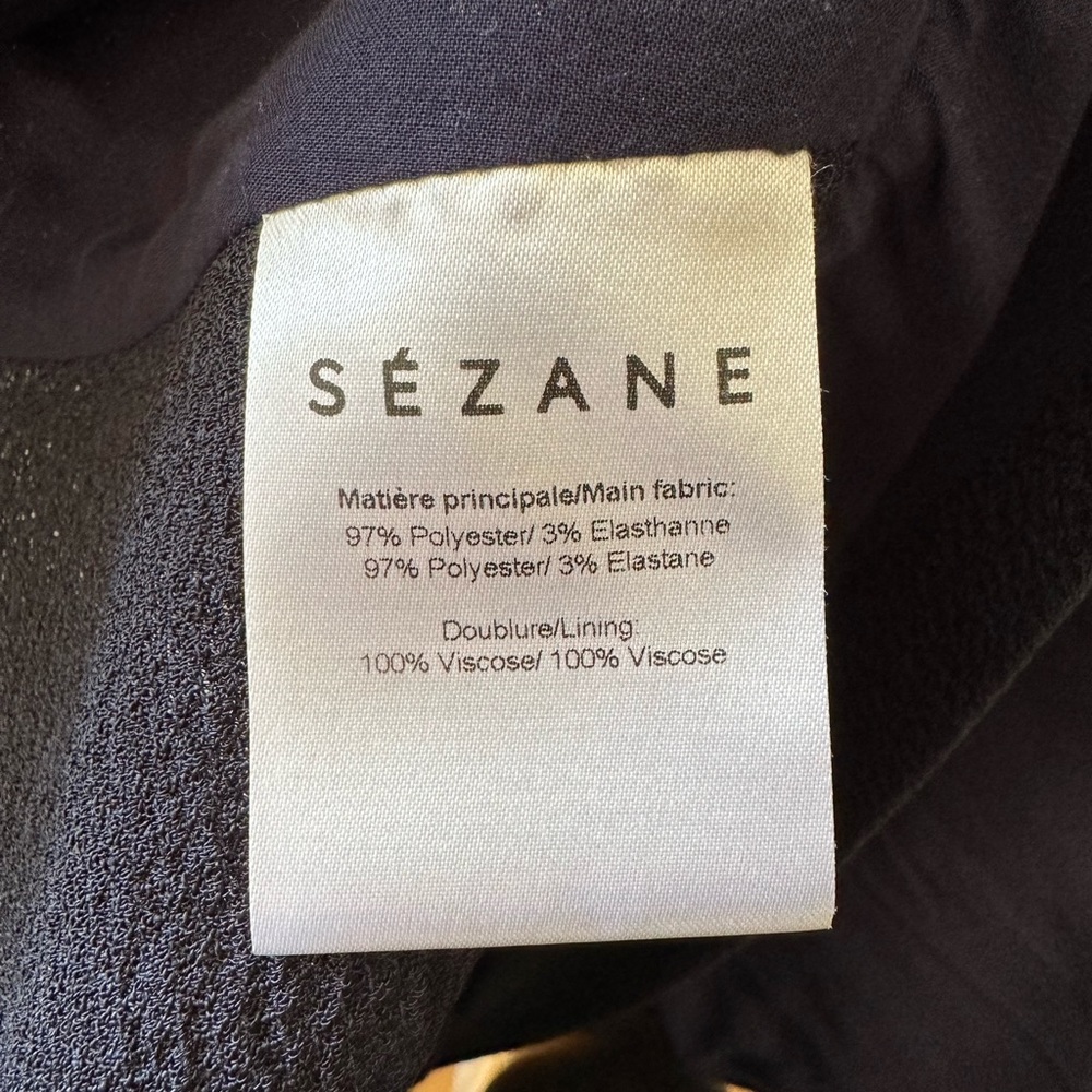 Sezane Rossini Wrap Dress navy - Picture 4 of 5